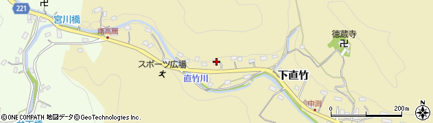 埼玉県飯能市下直竹532周辺の地図