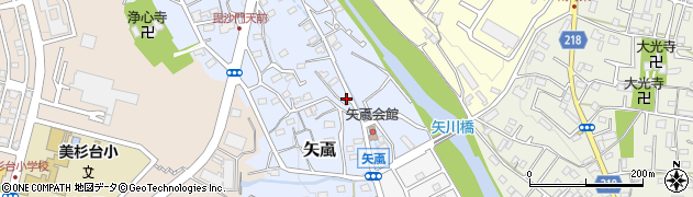埼玉県飯能市矢颪109周辺の地図