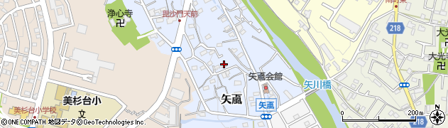 埼玉県飯能市矢颪273周辺の地図