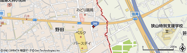埼玉県入間市野田942周辺の地図