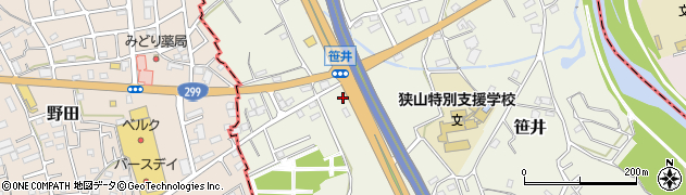 埼玉県狭山市笹井2903周辺の地図