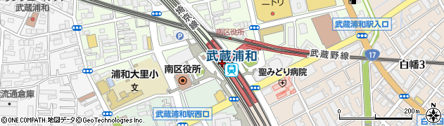 舎鈴 ビーンズ武蔵浦和店周辺の地図