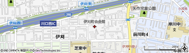 伊刈町会会館周辺の地図