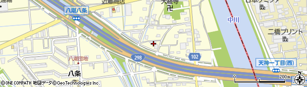 埼玉県八潮市八條3756周辺の地図
