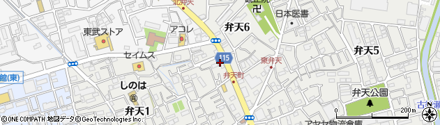 判子屋・草加　弁天店周辺の地図