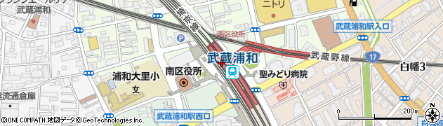 ＪＩＮＳ　ビーンズ武蔵浦和店周辺の地図