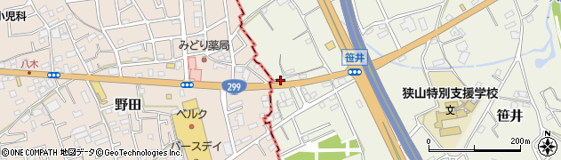 埼玉県狭山市笹井2830周辺の地図