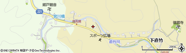 埼玉県飯能市下直竹439周辺の地図