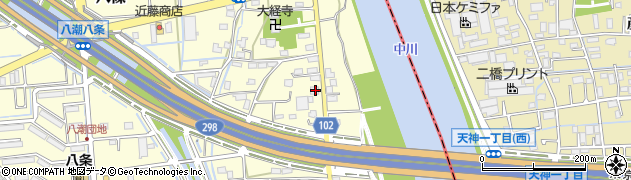 埼玉県八潮市八條3831周辺の地図
