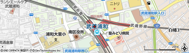 武蔵浦和駅周辺の地図