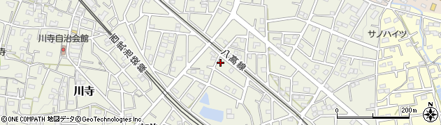 埼玉県飯能市笠縫121周辺の地図