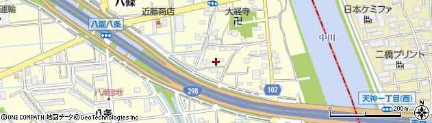 埼玉県八潮市八條3855周辺の地図