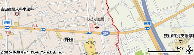 埼玉県入間市野田3078周辺の地図