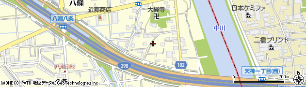 埼玉県八潮市八條3846周辺の地図