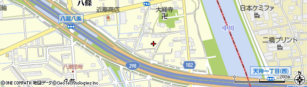 埼玉県八潮市八條3847周辺の地図