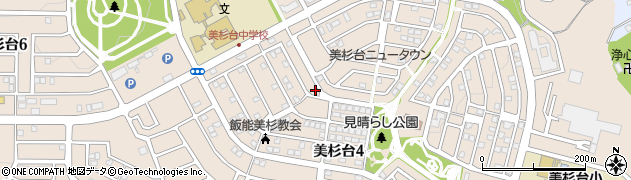 埼玉県飯能市美杉台周辺の地図