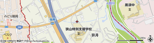埼玉県狭山市笹井2967周辺の地図