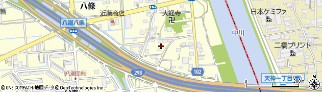 埼玉県八潮市八條3850周辺の地図