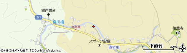 埼玉県飯能市下直竹438周辺の地図