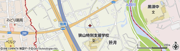 埼玉県狭山市笹井2981周辺の地図