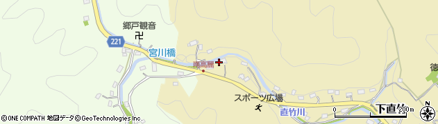 埼玉県飯能市下直竹447周辺の地図