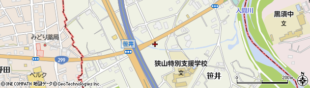 埼玉県狭山市笹井2944周辺の地図