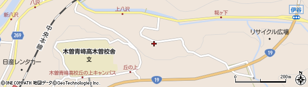 長野県木曽郡木曽町福島上八沢1715周辺の地図