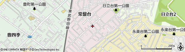 千葉県柏市常盤台周辺の地図