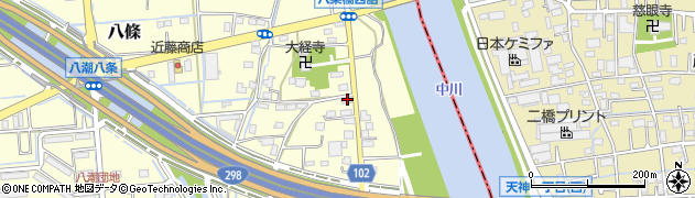 埼玉県八潮市八條3842周辺の地図