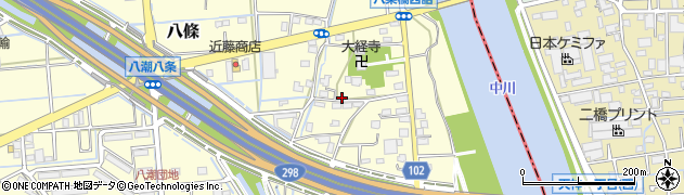 埼玉県八潮市八條3867周辺の地図