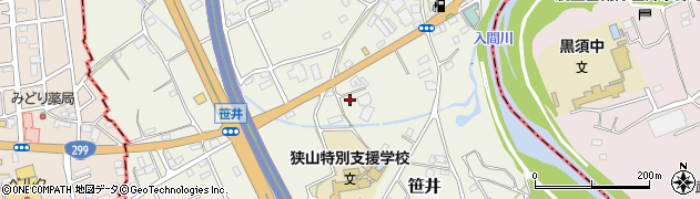 埼玉県狭山市笹井3075周辺の地図