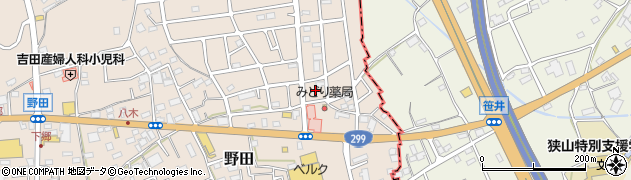 埼玉県入間市野田3041周辺の地図