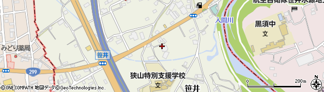 埼玉県狭山市笹井3074周辺の地図