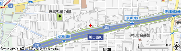 埼玉県川口市伊刈周辺の地図