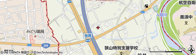 埼玉県狭山市笹井2930周辺の地図
