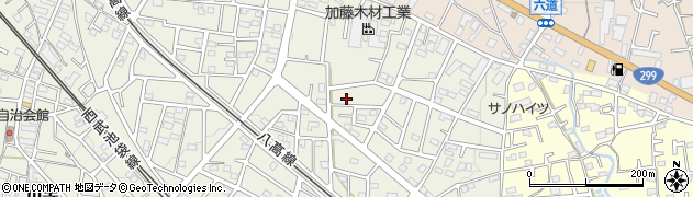 埼玉県飯能市笠縫390周辺の地図