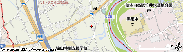 埼玉県狭山市笹井3066周辺の地図