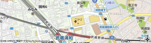 マルマルワンワン　武蔵浦和店周辺の地図