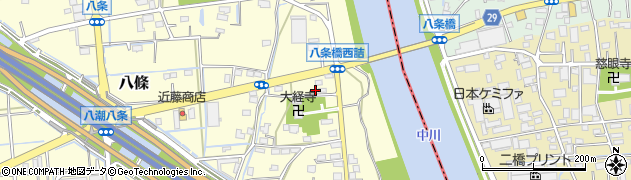 埼玉県八潮市八條3886-4周辺の地図