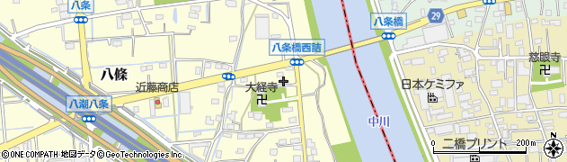 埼玉県八潮市八條3886周辺の地図