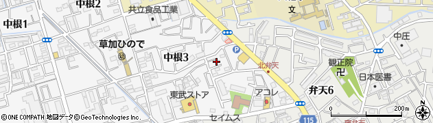 江戸一草加館周辺の地図