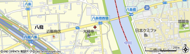 埼玉県八潮市八條3888周辺の地図