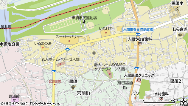 〒358-0006 埼玉県入間市春日町の地図