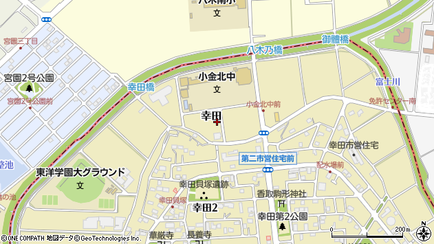 〒270-0001 千葉県松戸市幸田の地図