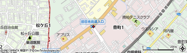 旧日光街道入口周辺の地図