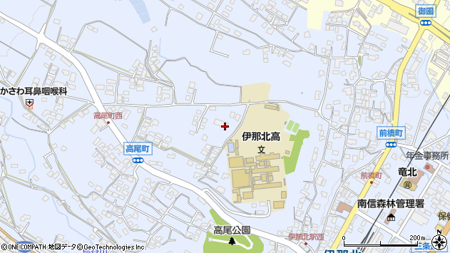 〒396-0023 長野県伊那市山寺の地図