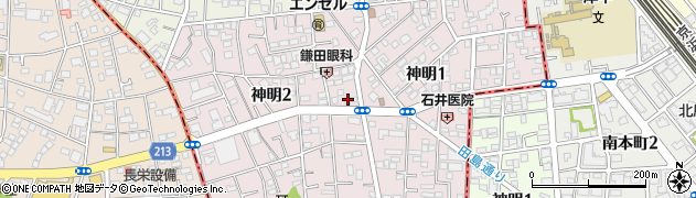 埼玉県さいたま市浦和区神明周辺の地図