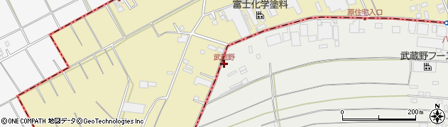 武蔵野周辺の地図