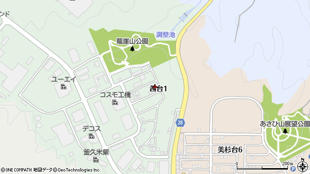 〒357-0069 埼玉県飯能市茜台の地図