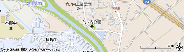 竹ノ内公園周辺の地図